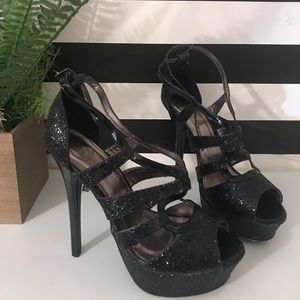 DbDK Fashions sparkly black heels Size 9